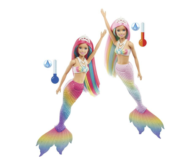 Barbie Syrenka Tęczowa Przemiana Lalka - 1013891 - zdjęcie 3
